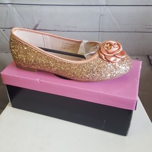 Rose gold glitter shoes